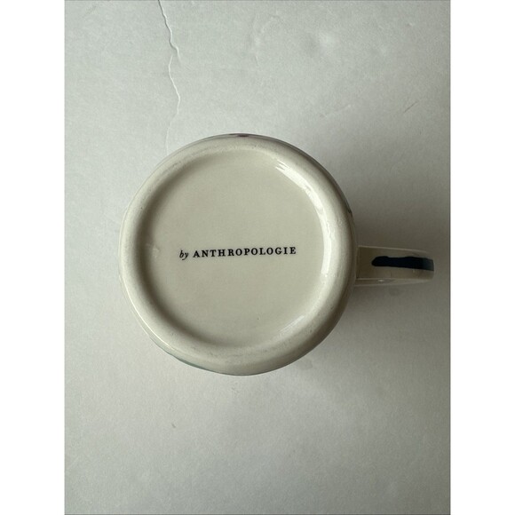 by ANTHROPOLOGIE Monogram " K “ Initial Floral Coffee Cup / Mug - Picture 3 of 5